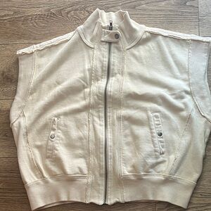 We The Free Cream Sleeveless Vest button pockets